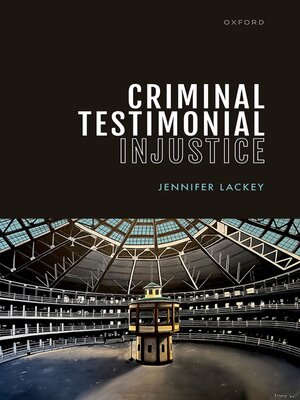 cover image of Criminal Testimonial Injustice